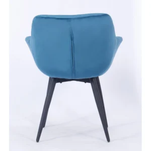 mobiliario-contract-sillon fabio metal tapizado velvet 62 turquesa dark 2